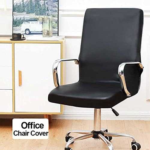 Shukii Waterproof PU Office Chair Cover with Elastic Bottom and Zipper