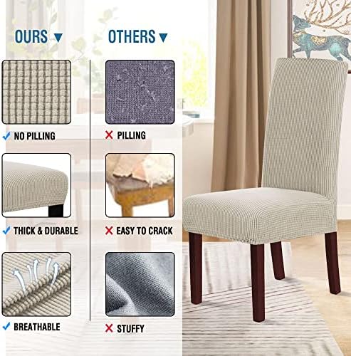 HVERSAILTEX Stretch Dining Chair Covers Set of 6 1