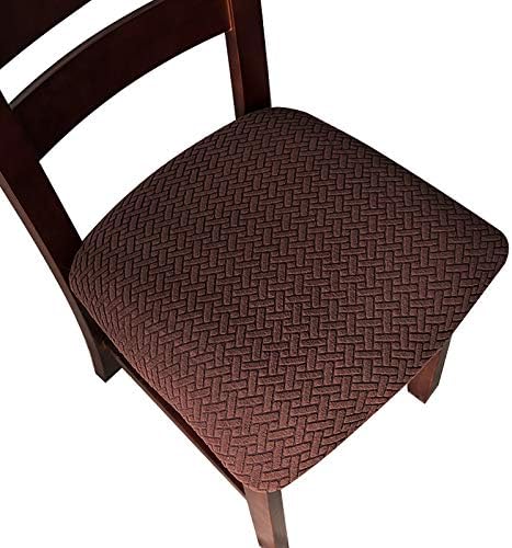 Genina Dining Chair Seat Covers 4 Pcs Chocolate 1