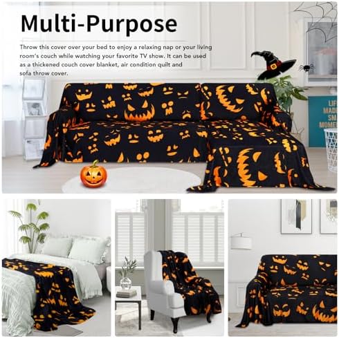 Easy-Going 80X118 inch Halloween Loveseat Sofa Cover