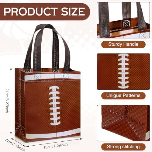 Huhumy 24 Pcs Football Goodie Bags with Handles
