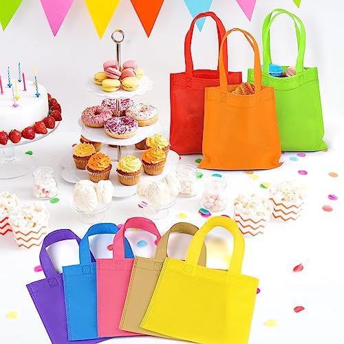 Aneco 30-Pack Reusable Non-Woven Tote Bags with Handles
