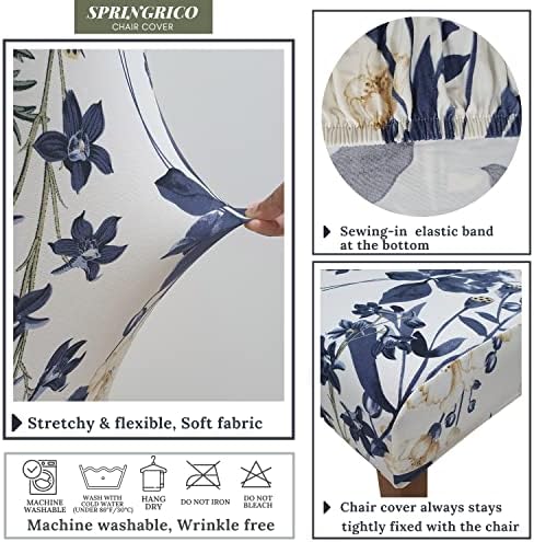 Springrico Chair Covers Set of 4 Dining Room