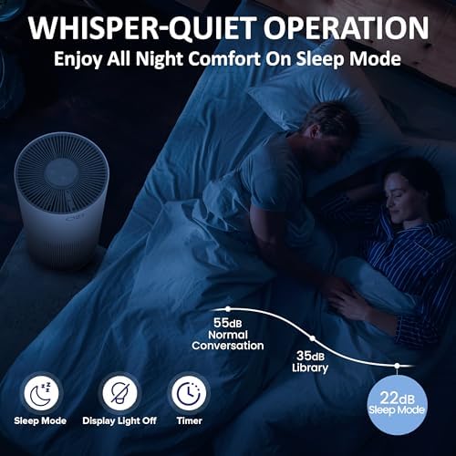 ORB 2-in-1 Air Purifier and Humidifier for Bedroom