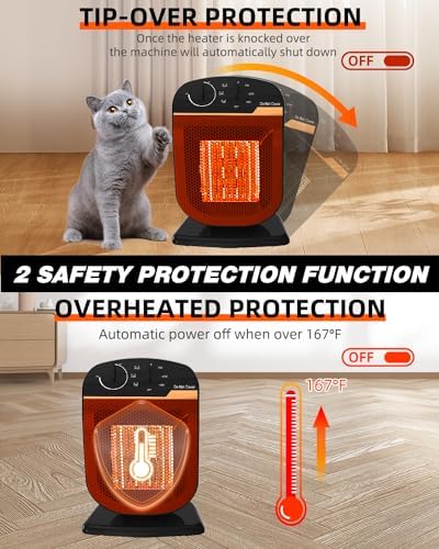 Tectake 1500W Outdoor Heater with Oscillation and Safety Features