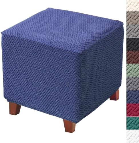 Bifaunvogel Ottoman Cover Square Thick Jacquard Stretch Slipcover