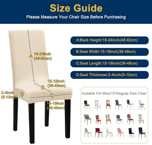 Fafua Dining Chair Covers - Stretch Set of 4