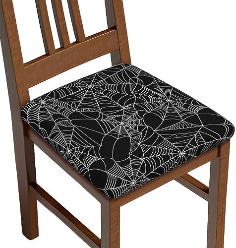 Halloween Spider Web Stretch Chair Covers Set of 4