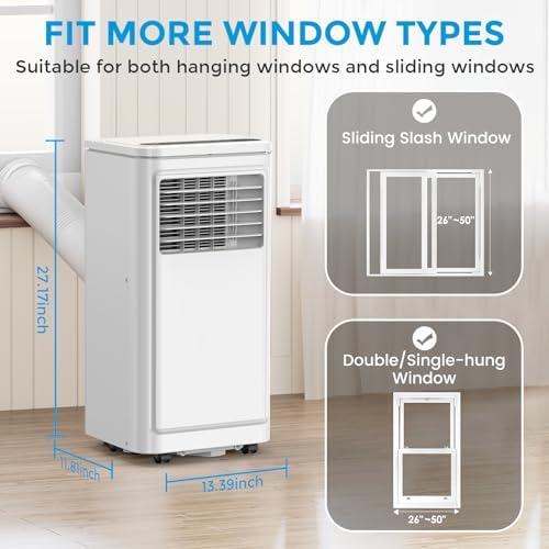 10000 BTU Portable AC Unit 3-in-1 Cooling Dehumidifier Fan