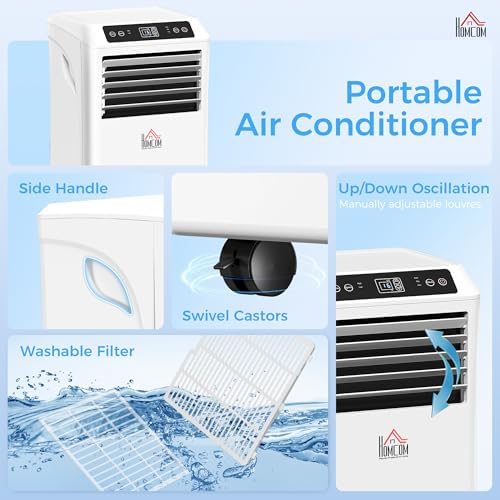 HOMCOM 8000 BTU Portable Air Conditioner with 4 Modes and Remote Control