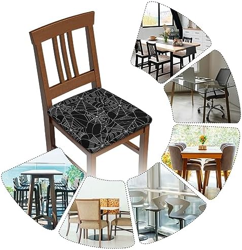 Halloween Spider Web Stretch Chair Covers Set of 4
