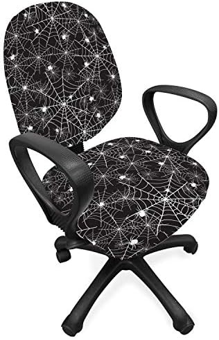 Lunarable Goth Office Chair Slipcover with Spooky Spider Print