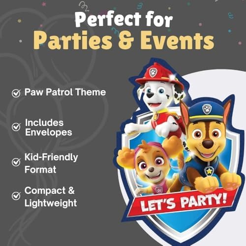Premium Paw Patrol Postcard Invitations Pack Of 8
