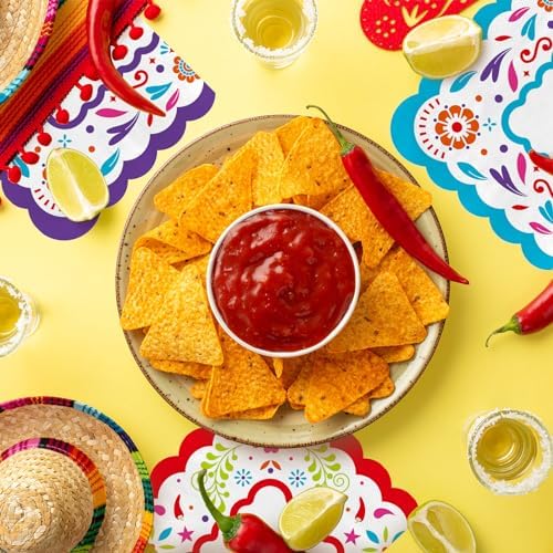 Fiesta Mexican Party Napkins - 48-Pack 3-Ply Disposable