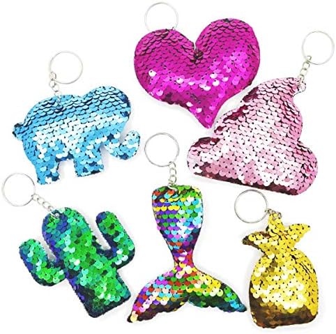 TTSAM 20 Piece Reversible Mermaid Sequin Keychain Set