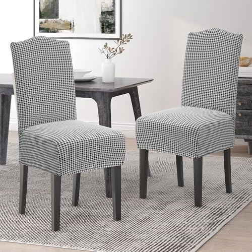 HVERSAILTEX Dining Chair Covers 2 Pack Stretch Jacquard