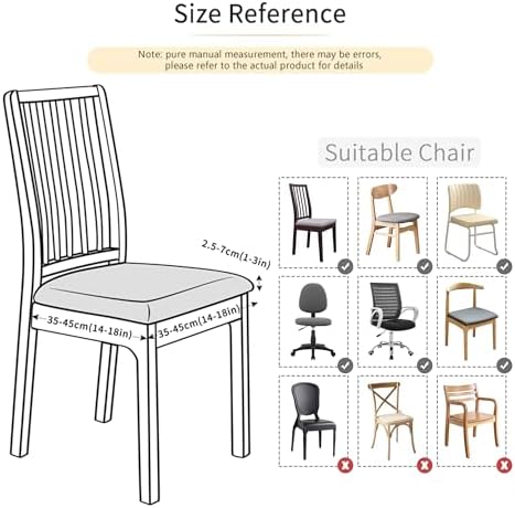 FORCHEER Waterproof Dining Chair Seat Covers Set of 4 1