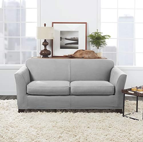 SureFit Heavyweight Stretch Leather Loveseat Slipcover 2-Seat