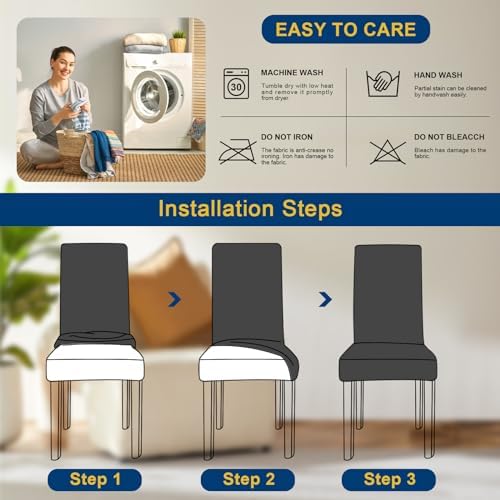 Fafua Dining Chair Covers - Stretch Set of 4