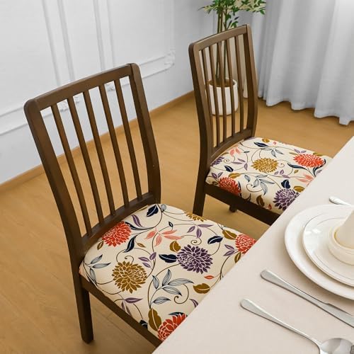 FORCHEER Waterproof Dining Chair Seat Covers Set of 4 1