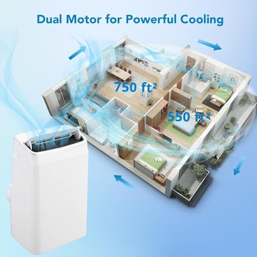 Hipicute 14000 BTU Portable Air Conditioner with Remote Control