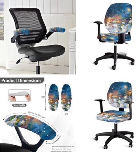 Lotusorchid Christmas Snowman Computer Chair Slipcovers
