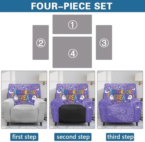 Trick Or Treat Halloween Reclining Loveseat Cover