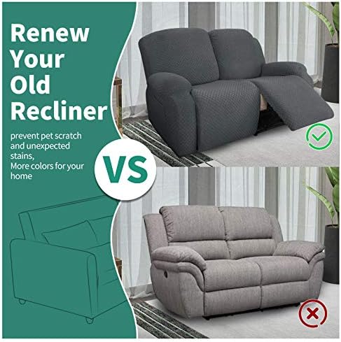 YEMYHOM 6 Piece Stretch Loveseat Recliner Slipcover