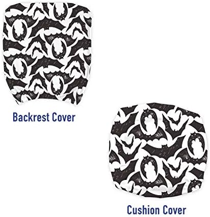Ambesonne Autumn Office Chair Slipcover Halloween Bats Design