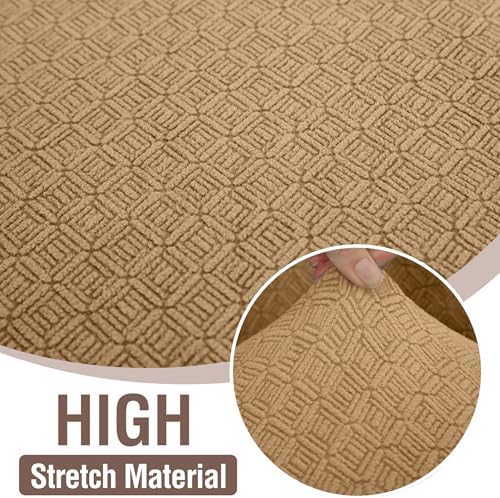 Jacquard L-Shape Sectional Sofa Cover Apricot X-Large