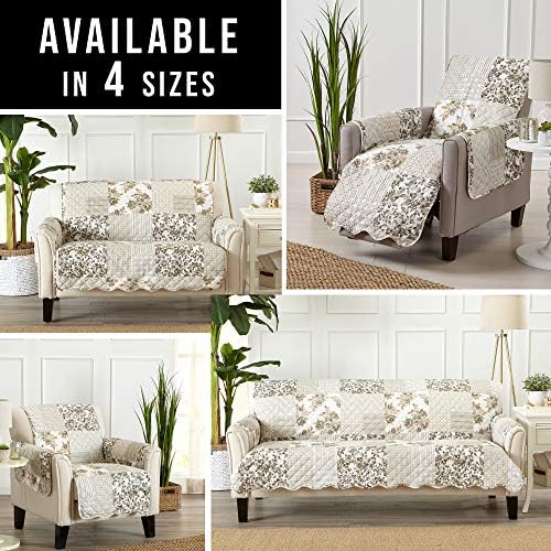 Great Bay Home Patchwork Scalloped Recliner Cover