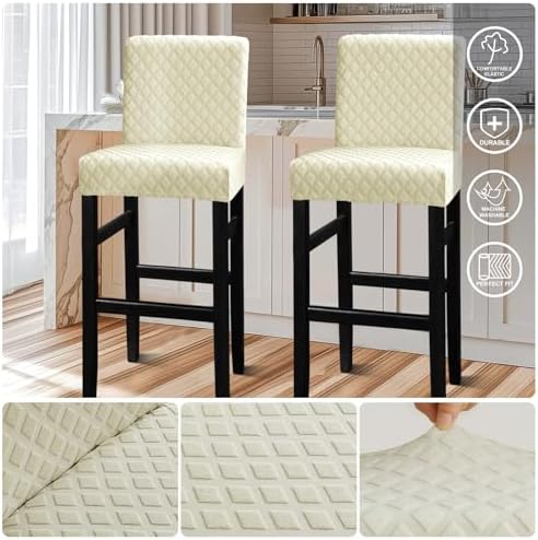 Lellen Jacquard Pattern Bar Stool Covers