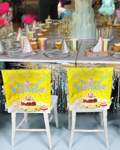 Xiheer 2 Pcs Birthday Chair Cover for Classroom Party