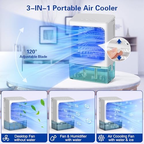 BriteZen Portable Air Conditioner with Icy Mist Mode and 7 Lights