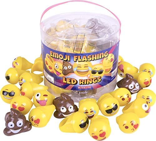 Kangaroo Emoji LED Party Favor Rings - 24 Count 1