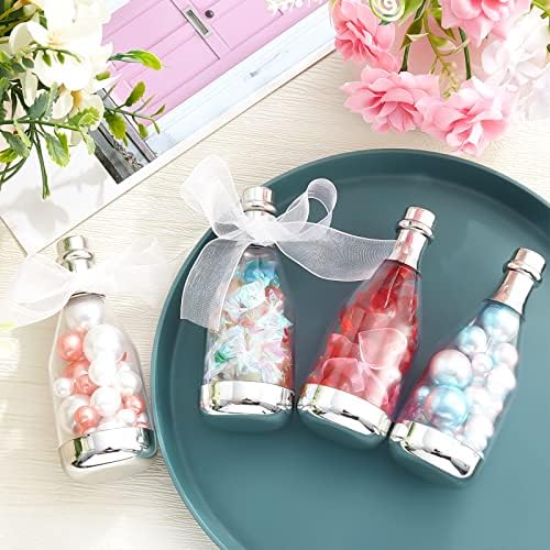 Cunhill 54 pcs Silver Champagne Candy Bottles for Party Favors