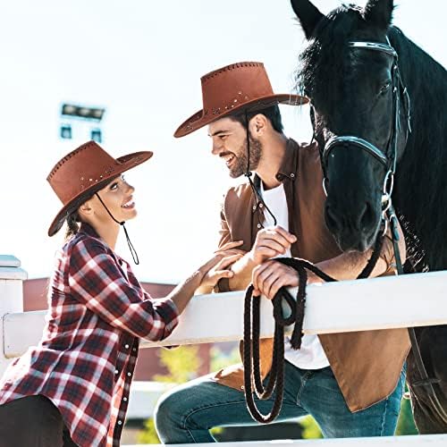 Zhanmai 12 Piece Western Cowboy Hats and Bandanas Set