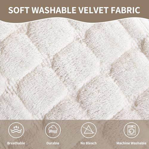 Velvet Sofa Cover for 3 Cushion Sectional L Shape