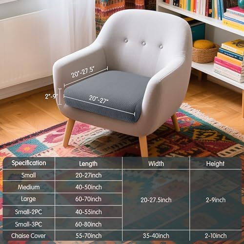 Hokway Reversible Sofa Cushion Protector Cover Gray Small 1