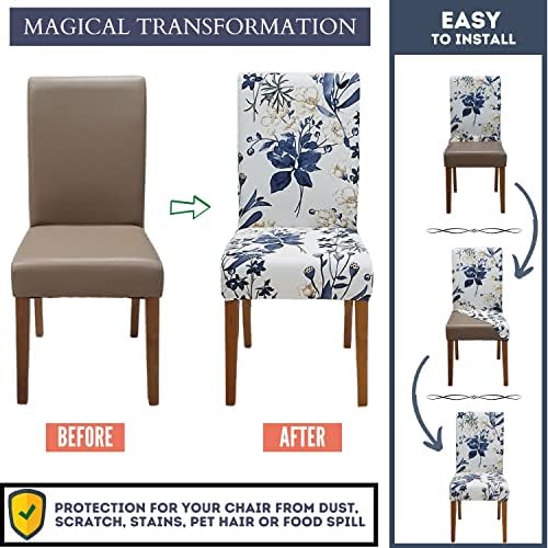 Springrico Chair Covers Set of 4 Dining Room