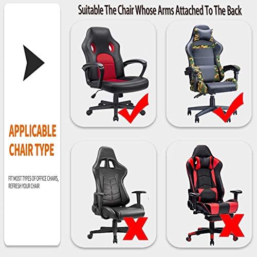 Deisy Dee Gaming Chair Slipcover Stretchy Black