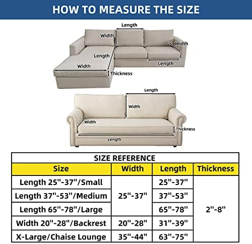 Eismodra Sofa Backrest Cover for 3 Cushion Couch Dark Gray