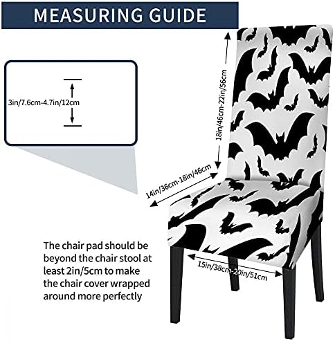 WONDERTIFY Bats Chair Covers for Halloween Decor 1