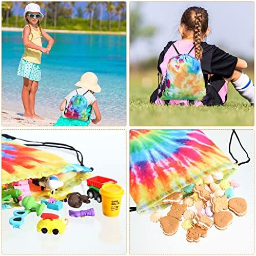 Shappy Tie Dye Party Favor Bags Drawstring Gift Bag Set