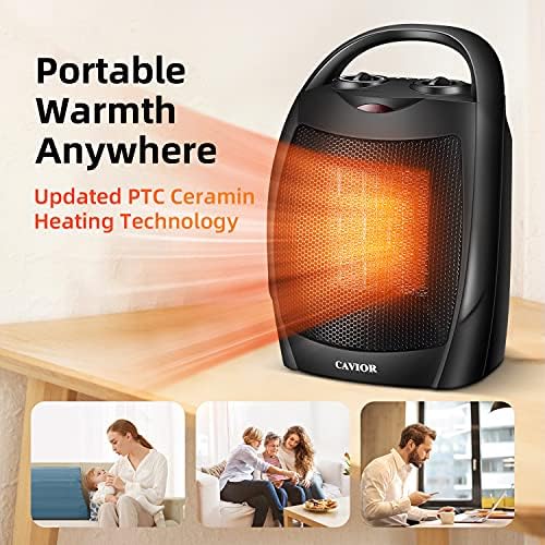CAVIOR Portable Electric Space Heater with Adjustable Thermostat
