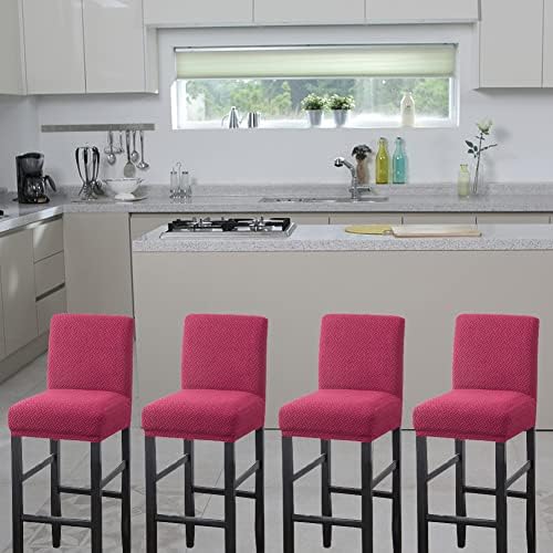 HFCNMY Red Stretch Bar Stool Covers 4 Pack