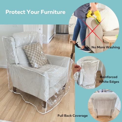 Evelots Clear Plastic Recliner Cover for Pet Protection
