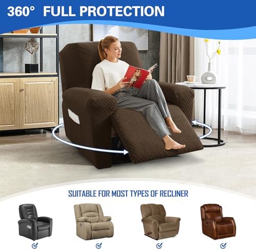 MAXIJIN Recliner Slipcovers 4 Piece Set