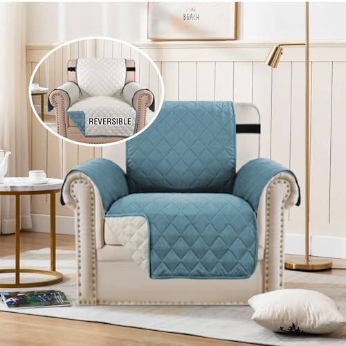 HVERSAILTEX Reversible Chair Slipcover with Elastic Strap 1
