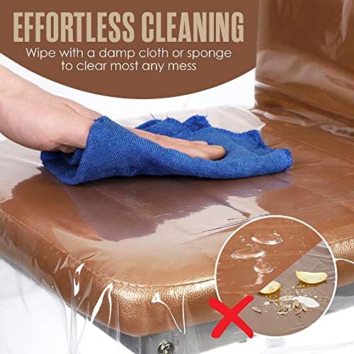 Houseables Clear PVC Chair Covers 24x22 4PK